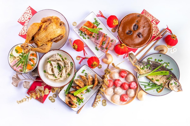 Zestaw dań na stole